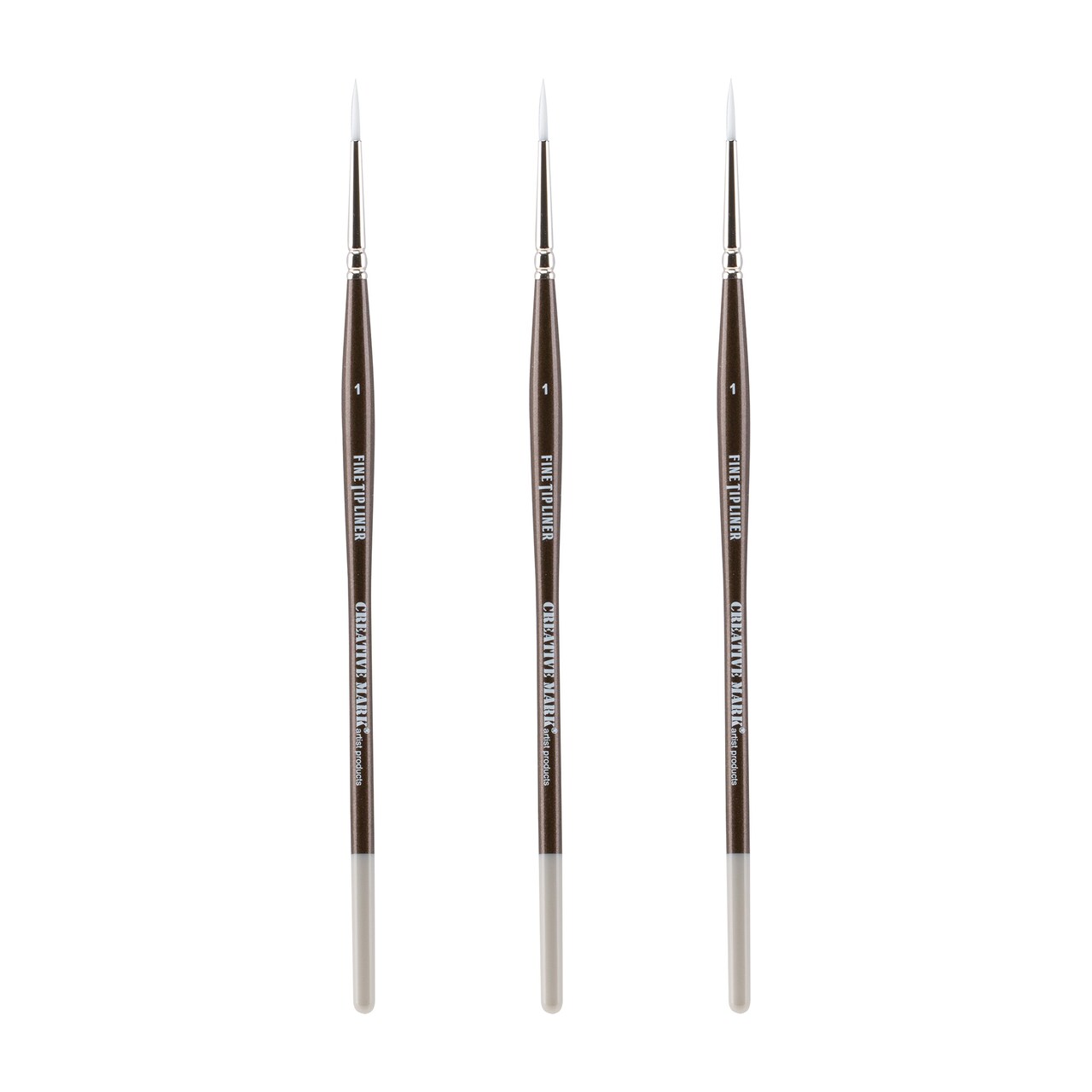 Creative Mark Fine Tip Liner Paint Brush Ultra Fine Detail Soft Hair Paint Brush For Watercolor, Gouache, Inks, Acrylic, Oils, Technical Artists, and Illustrators - 3 Packs